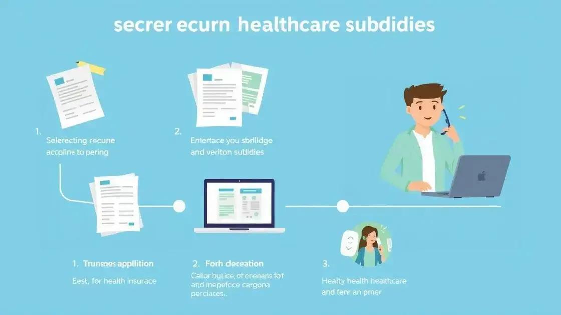 How to apply for healthcare subsidies