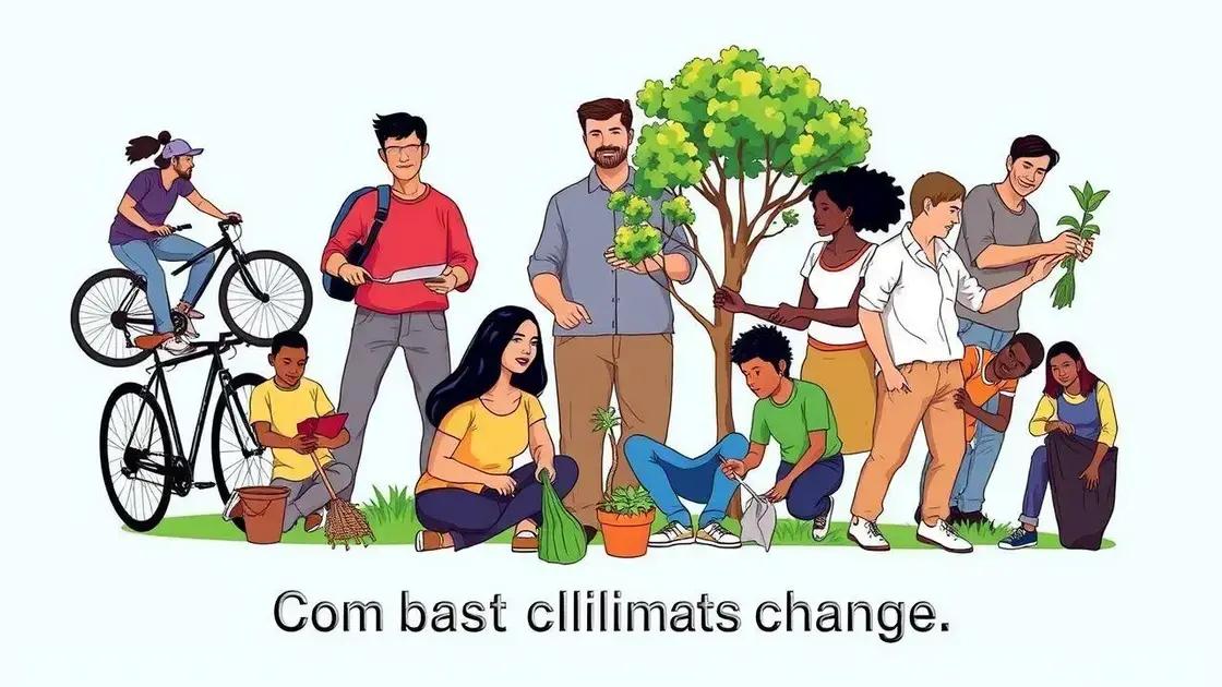 Personal actions informed by climate change data