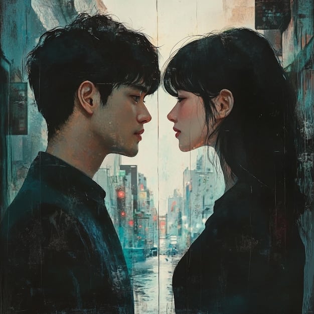 A split image showing two iconic scenes from popular romance doramas. On one side, a scene from 