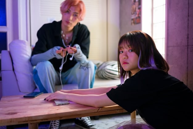 Uma cena de [Nome do Dorama] mostrando os protagonistas em um momento de tensão, com expressões faciais que refletem a intensidade da situação. A composição da imagem deve ser dramática, com iluminação contrastante.