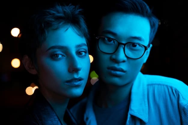 A close-up shot of the two main actors from [Nome do Dorama], focusing on their facial expressions during a pivotal emotional scene. The lighting should be dramatic, enhancing the intensity of their performances.