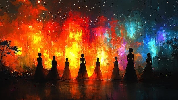 A poster of a Korean drama featuring a lead actress singing on a stage with colorful lights, accompanied by a full orchestra. The title of the drama is written in Korean calligraphy.