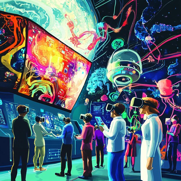 A digital illustration depicting the interconnectedness of webtoons and doramas in the entertainment industry. The illustration should show how the success of one medium can boost the other, creating a synergistic relationship. Include elements such as webtoon panels, dorama scenes, and social media icons to represent the widespread impact of these adaptations.