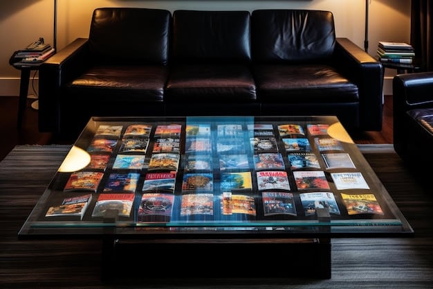 A screenshot of the Netflix app interface on a smart TV, showcasing titles available in 4K HDR with the Dolby Atmos logo prominently displayed. The TV is in a dimly lit room.