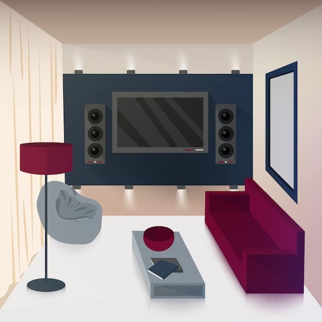 A diagram illustrating the speaker placement for a Dolby Atmos home theater setup. The diagram shows speakers around the room and overhead, creating an immersive sound experience.
