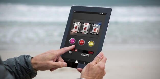 A close-up shot of a streaming platform interface on a tablet, demonstrating the subtitles settings menu. Various customization options are visible, such as font type, size, color, and background. The screen is bright and the subtitles are clear, making them easy to read.