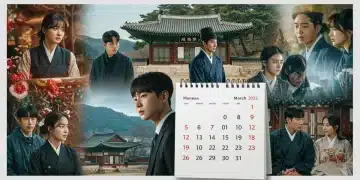Lançamentos de Doramas Coreanos em Março de 2025: Guia Completo Capa vibrante com colagem de cenas de doramas coreanos, destacando romance, ação e elementos culturais, com a data de março de 2025 em evidência.