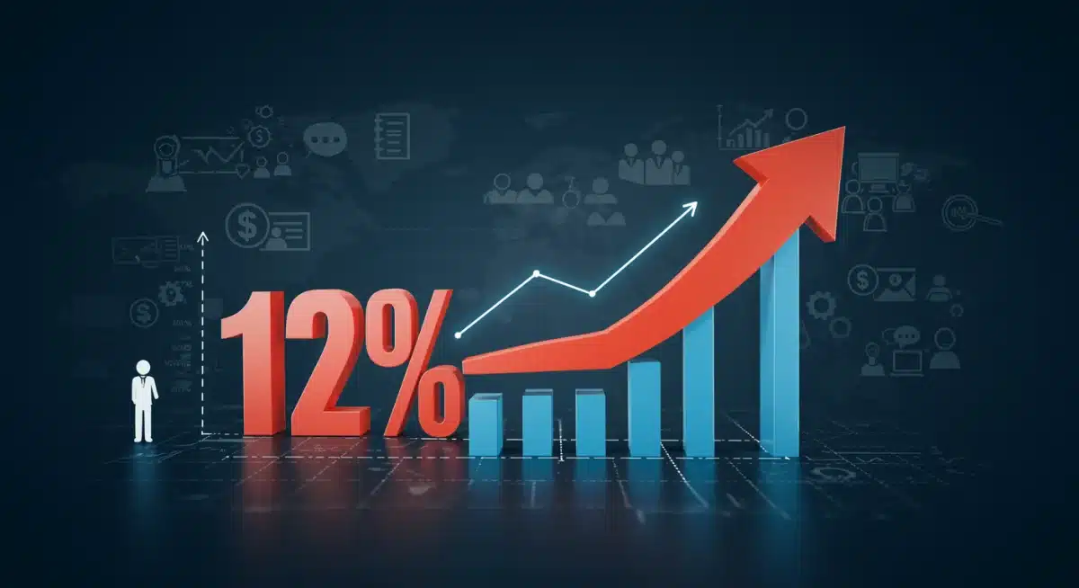 Gráfico ilustrativo del aumento del 12% en productividad gracias a programas de formación en pymes.