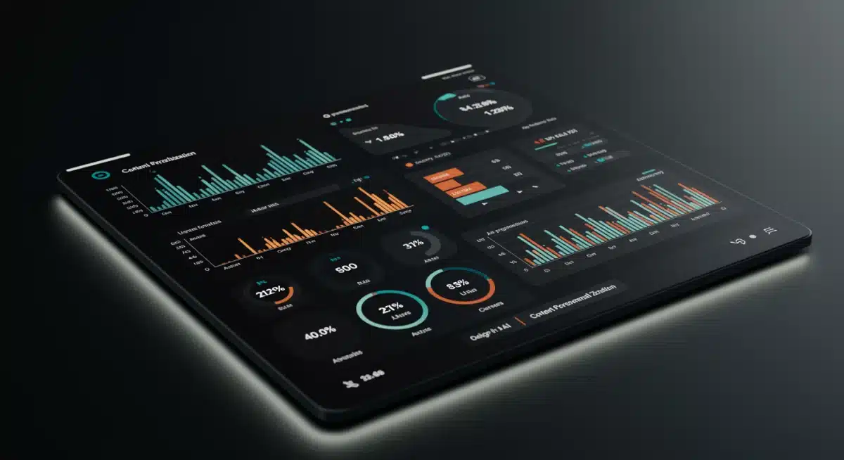 Panel de control de inteligencia artificial para personalizar contenido.