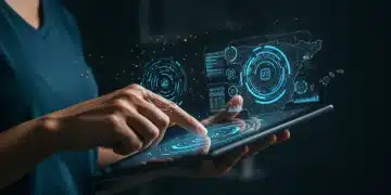 Artista digital creando contenido con inteligencia artificial generativa en España, mostrando innovación y creatividad.