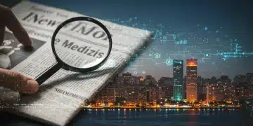 El Futuro del Periodismo de Investigación en España: Financiamiento 2025 Lupa de detective sobre un periódico, simbolizando el periodismo de investigación y su financiamiento en España.