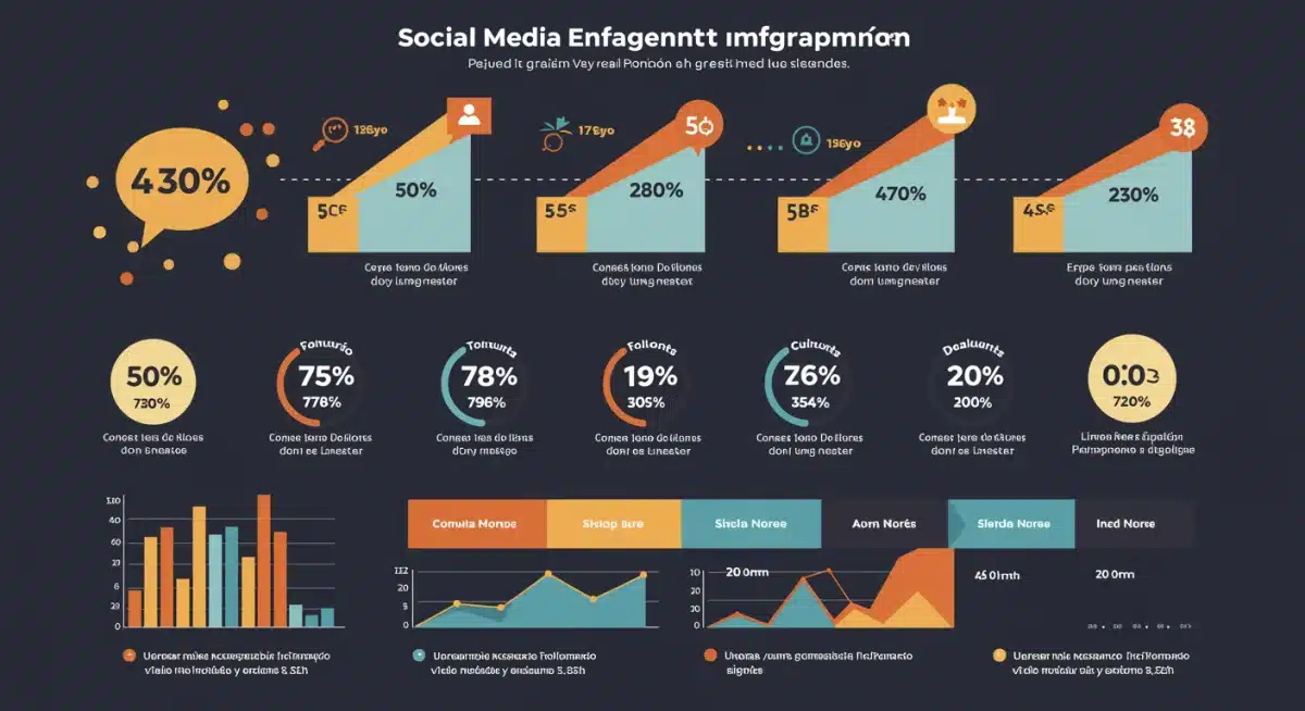 Infografía de métricas de engagement en redes sociales para negocios locales