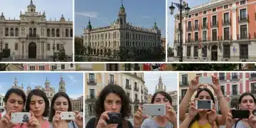 Ciudadanos grabando eventos en España, representando el periodismo ciudadano.