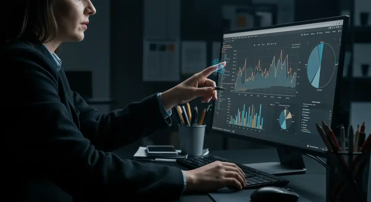 Periodista español analizando datos abiertos con inteligencia artificial para una investigación