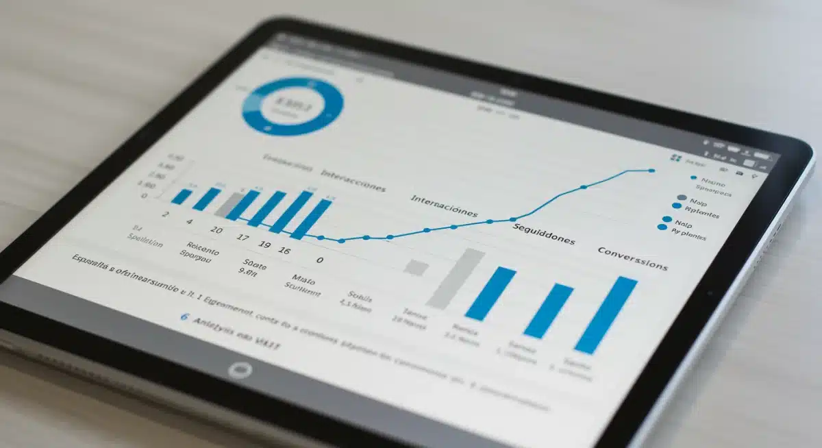 Gráfico de análisis de crecimiento de alcance en redes sociales