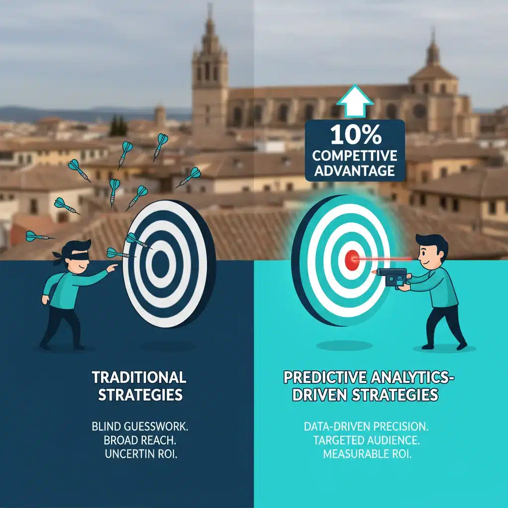 Comparativa de estrategias de marketing: tradicional vs. análisis predictivo con ventaja competitiva