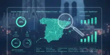 Panel de control digital con análisis predictivo y tendencias de mercado español para 2026