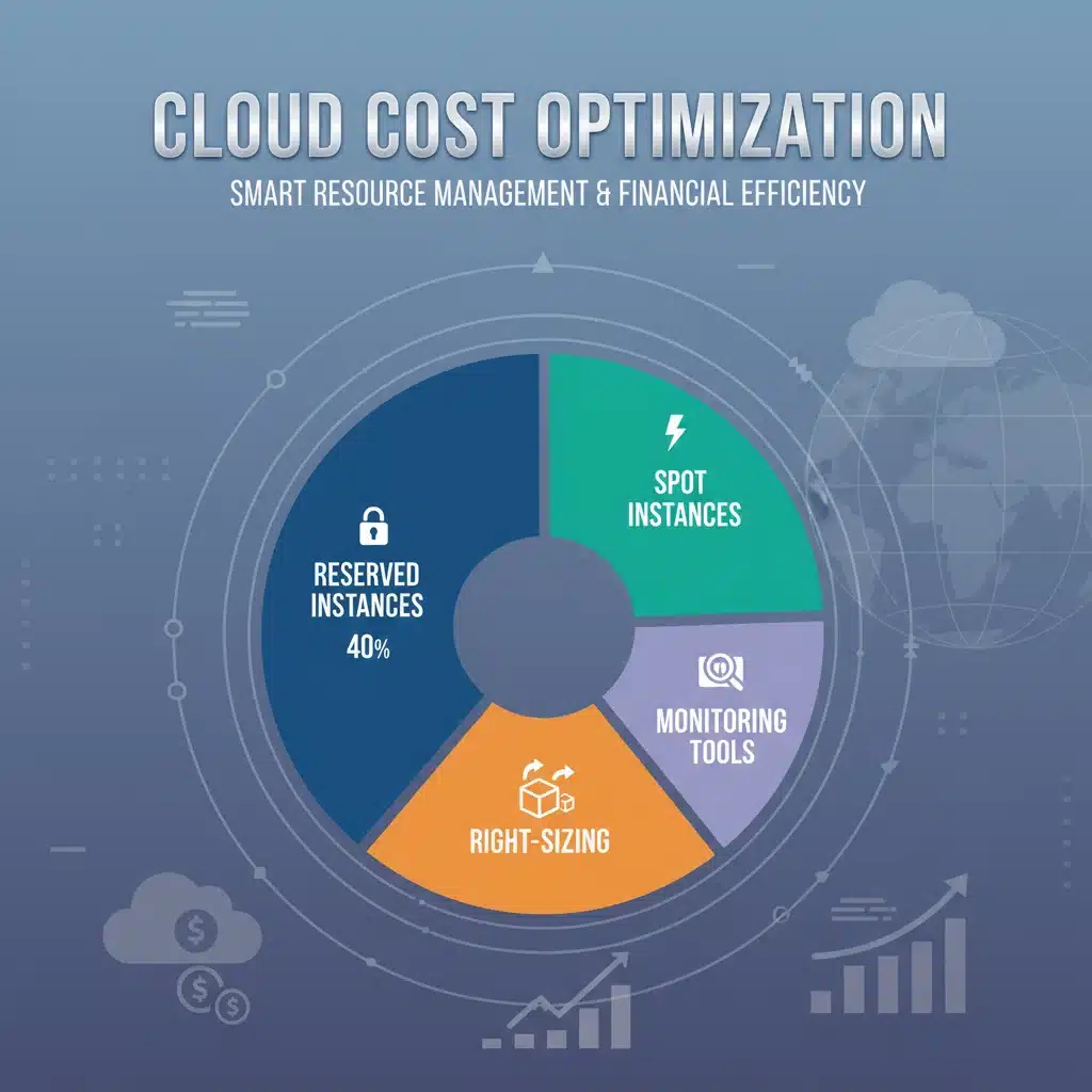Gráfico de estrategias de optimización de costes en Cloud Computing