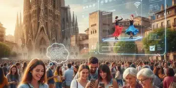 Personas interactuando con contenido digital en España, representando el marketing interactivo.
