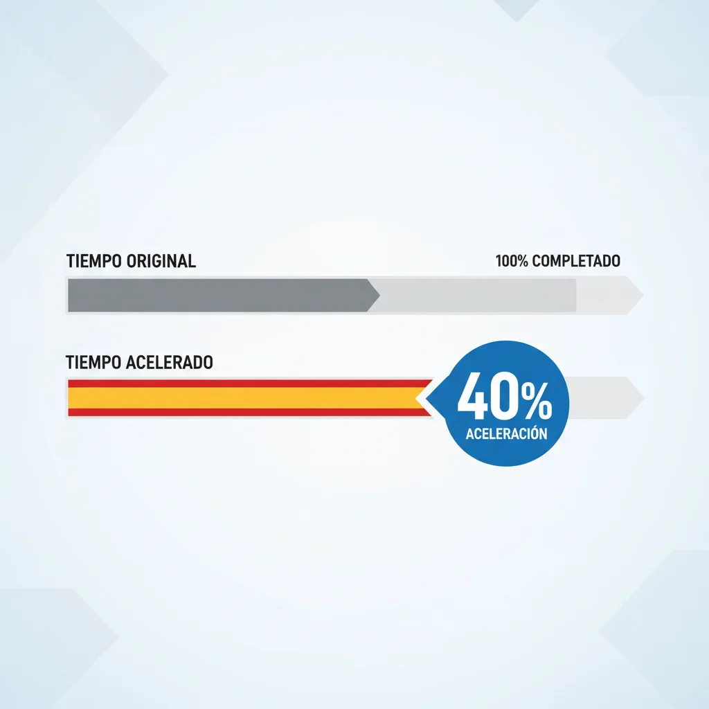 Gráfico de aceleración del 40% en proyectos con Low-Code y No-Code.