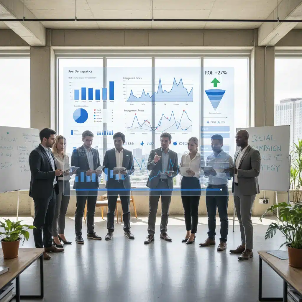 Análisis de datos y métricas clave en campañas de social media marketing.