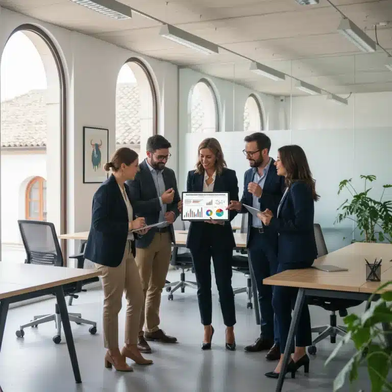 Profesionales analizando estrategias de optimización fiscal para PYMES en España 2026