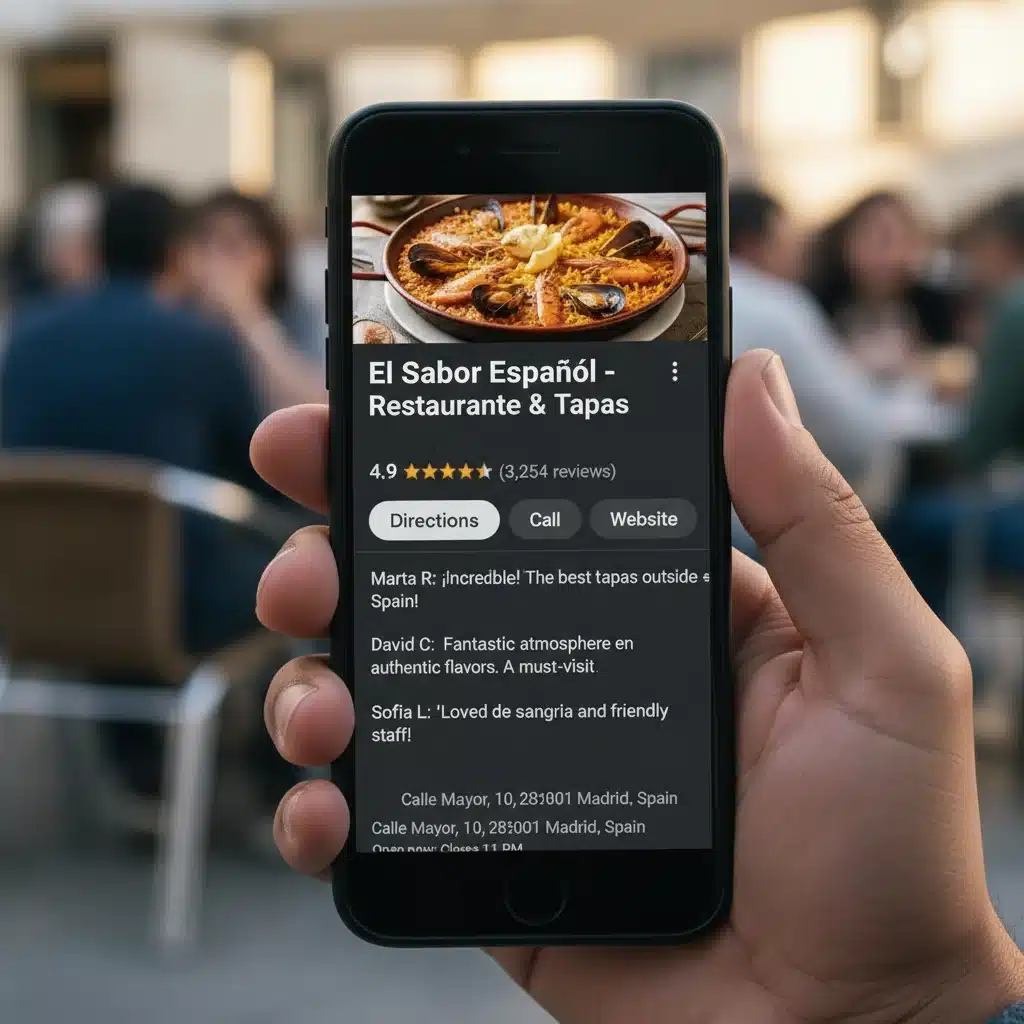 Perfil de Google My Business optimizado para un negocio local